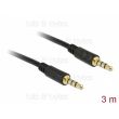 3.0m Stereo 3.5mm Jack Plug to Plug Audio & Mic Cable 4pin Delock 83437 4043619834372