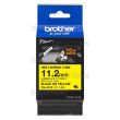 Brother HSe-631E Black on Yellow Heat Shrink Tube Tape (11.2mm x 1.5m) HSE631E 4977766822923