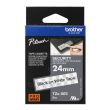 Brother TZe-SE5 Tamper Evident Black on White Thermal Laminated Label Tape (24mm x 8m)