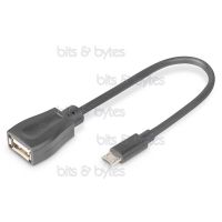 0.2m OTG USB Micro-B Plug to USB 2.0 Socket A Adapter Cable