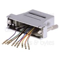 25pin D-Sub Socket to RJ45 (8P8C) Socket Shielded Modular Adapter