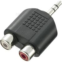 3.5mm Plug to 2x RCA Phono Sockets (Y) Adapter
