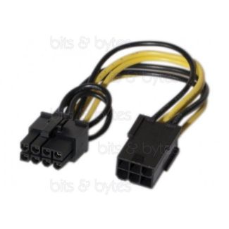 0.1m Power Adapter Cable 6pin to 8pin for PCI-Express (X16) Video Card