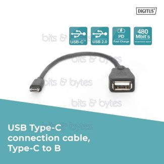 0.2m OTG USB Micro-B Plug to USB 2.0 Socket A Adapter Cable 4016032383697 DB-300309-002-S