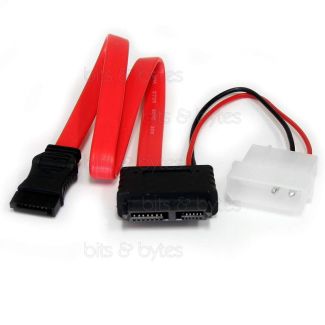 0.3m Slim SATA (Data & Power) to SATA Cable