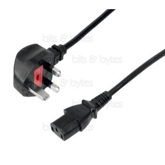 1.8m Power Cable - 5A UK Plug to IEC C13