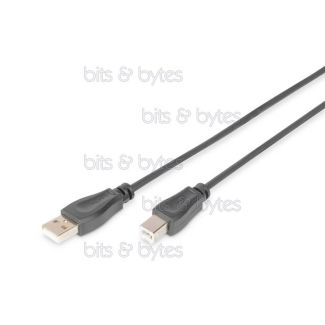 1.8m USB 2.0 Plug A to Plug B Cable Digitus AK-300105-018-S 4016032282730