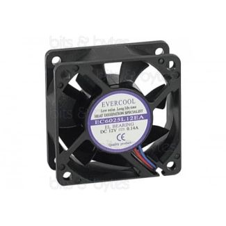 12V DC 60mm x 60mm x 25mm Cooling Fan
