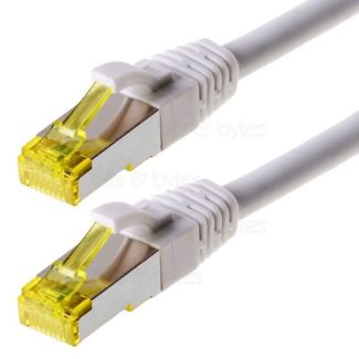 15.0m CAT6a S-FTP PiMF LS0H (10 Gigabit) Network Patch Cable - White