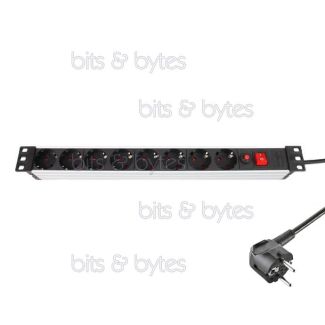 1U 19-inch Rackmount Power Distribution Unit (PDU) with 8 German Sockets Outputs