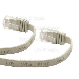 2.0m CAT6 U-UTP Gigabit Network Patch Flat Cable (Grey)