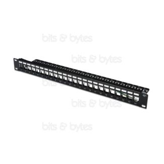 24 Port Unpopulated Modular 1U Rackmount Patch Panel