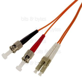 3.0m Fiber Optic Patch Cable - OM2 LC to ST Plugs 50/125um (10 Gigabit)