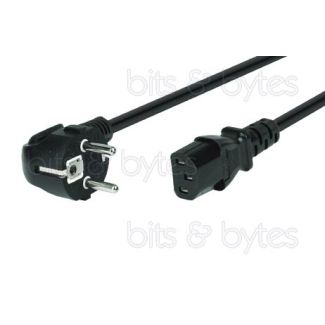 5.0m Power Cable - 10A German Schuko Plug to IEC C13