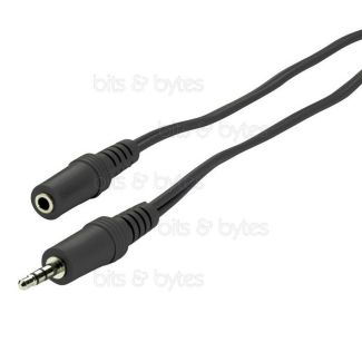 5.0m Stereo 3.5mm Jack Plug to Socket Extension Audio Cable