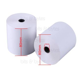 80mm Thermal Paper Roll (80m long - 70gsm) - Pack of 5 Rolls
