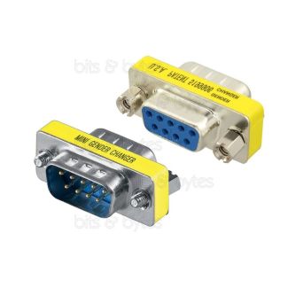 9pin D-Sub Socket to Plug Gender Changer Adapter