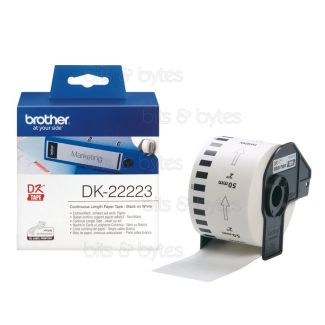 Brother DK-22223 Black on White Continuous Thermal Label Roll (50mm x 30.5m)