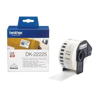 Brother DK-22225 Black on White Continuous Thermal Label Roll (38mm x 30.5m)