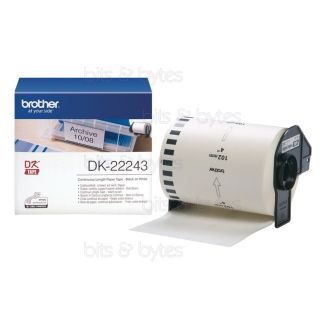 Brother DK-22243 Black on White Continuous Thermal Label Roll (102mm x 30.5m)