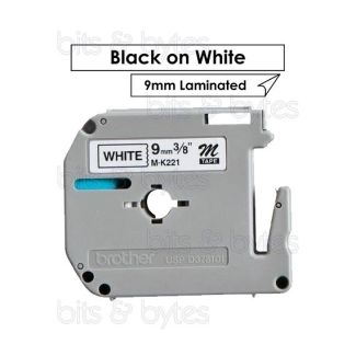 Brother M-K221BZ Black on White Thermal Label Tape (9mm x 8m)