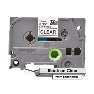 Brother TZe-121 Black on Clear Thermal Laminated Label Tape (9mm x 8m)