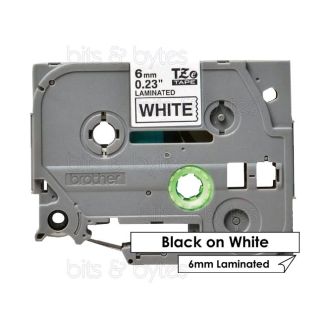 Brother TZe-211 Black on White Thermal Laminated Label Tape (6mm x 8m) 