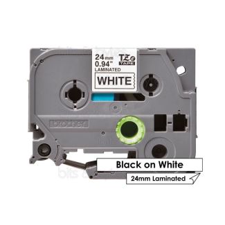 Brother TZe-251 Black on White Thermal Laminated Label Tape (24mm x 8m)