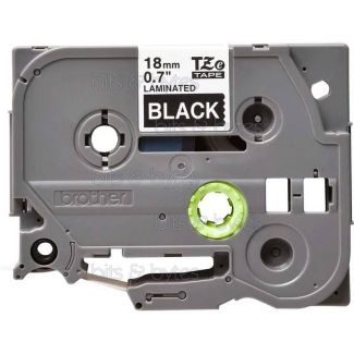 Brother TZe-345 White on Black Thermal Laminated Label Tape (18mm x 8m)
