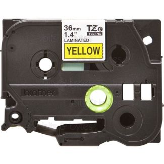 Brother TZe-661 Black on Yellow Laminated Thermal Label Tape (36mm x 8m)