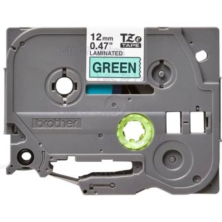 Brother TZe-731 Black on Green Laminated Thermal Label Tape (12mm x 8m)