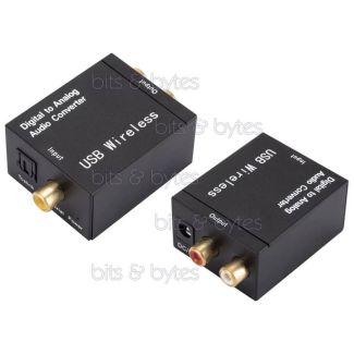 Digitus Digital Coax & Optical Toslink to Analogue (RCA Phonos) Audio Converter Bluetooth