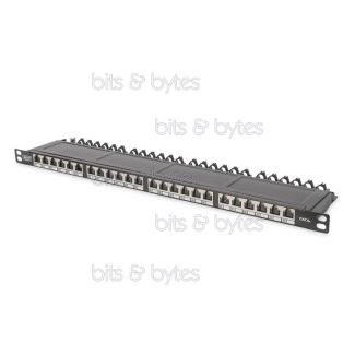 Digitus 24 Port CAT6a Shielded 0.5U 19-inch Rackmount Patch Panel DN-91624S-SL-EA 4016032341369