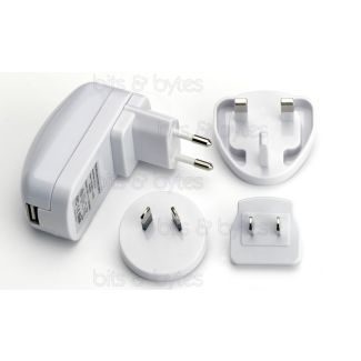 ednet. USB Universal Charger (5V 1A) with Euro-Plugs Adapters