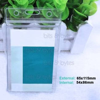 ID Card Portrait Soft Transparent Plastic Pocket (65 x 115 mm)