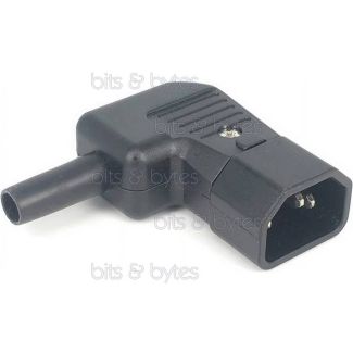 IEC C14 10A Right Angled Plug Connector for Wiring