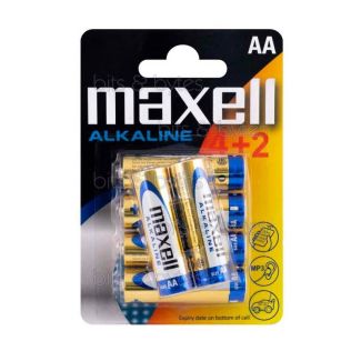 Maxell AA 1.5V Alkaline (LR06 | MN1500) Batteries (Pack of 4+2)