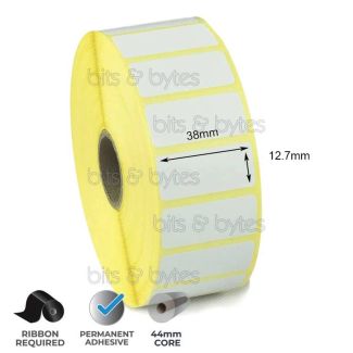 Thermal Transfer (38mm x 12.7mm) Roll of 2500 Labels