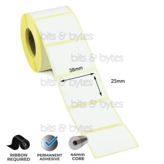 Thermal Transfer (38mm x 25mm) Roll of 1250 Labels
