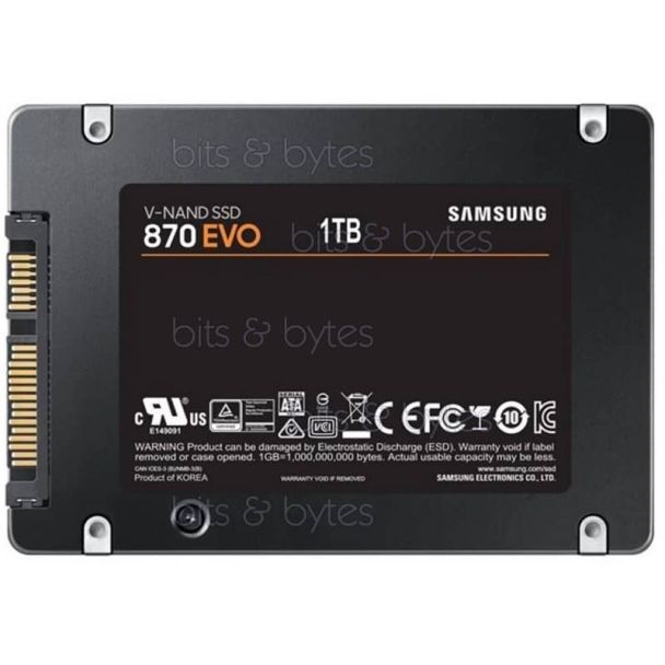 1TB Samsung 870-EVO SSD SATA 2.5-inch Solid State Disk MZ-77E1T0B/EU 8806090545917