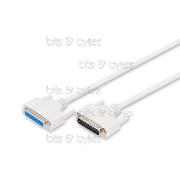 2.0m 25pin D-Sub Plug to Socket Extension Cable AK-610201-020-E 4016032301196