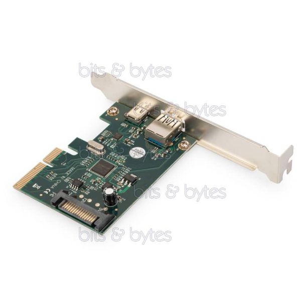 Digitus 2 Port USB 3.1 (USB-A & USB-C) PCI Express Interface Card DS-30225 4016032460077
