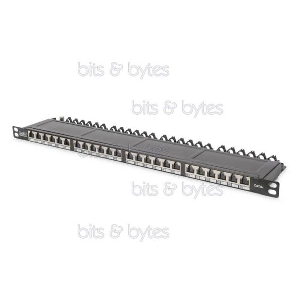 Digitus 24 Port CAT6a Shielded 0.5U 19-inch Rackmount Patch Panel DN-91624S-SL-EA 4016032341369
