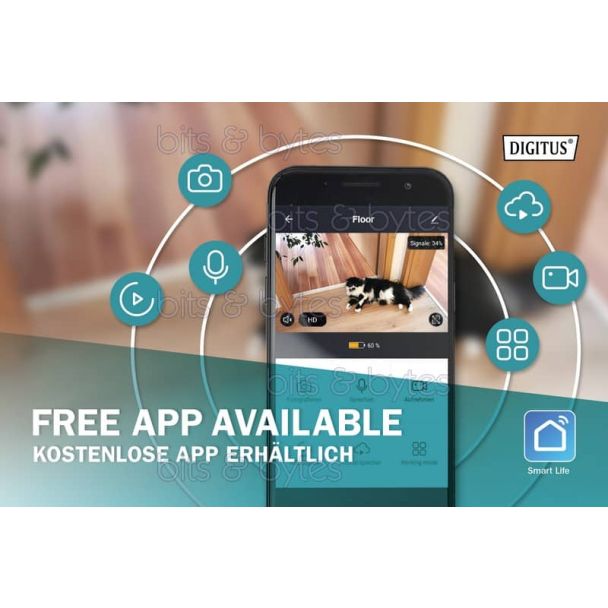 Digitus DN-18603 Indoor Smart WiFi Full HD Camera