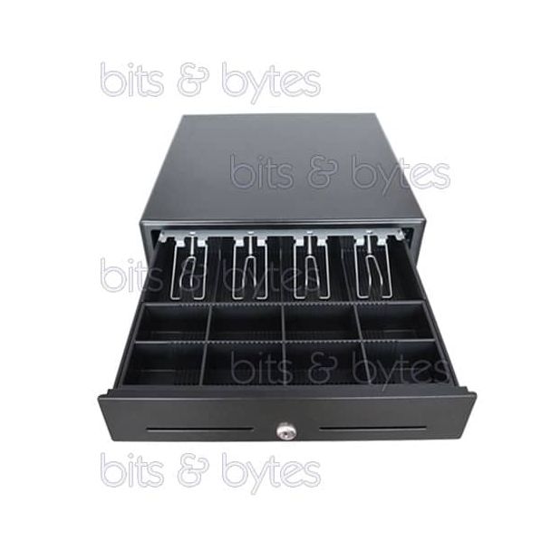 KS-410 Heavy Duty Cash Drawer (Telescopic Slider) with Epson Solenoid (410mm x 420mm x 100mm) register box
