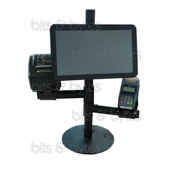 Point Of Sale Stand for Dual Monitor, Receipt Printer & POS Machine workstation