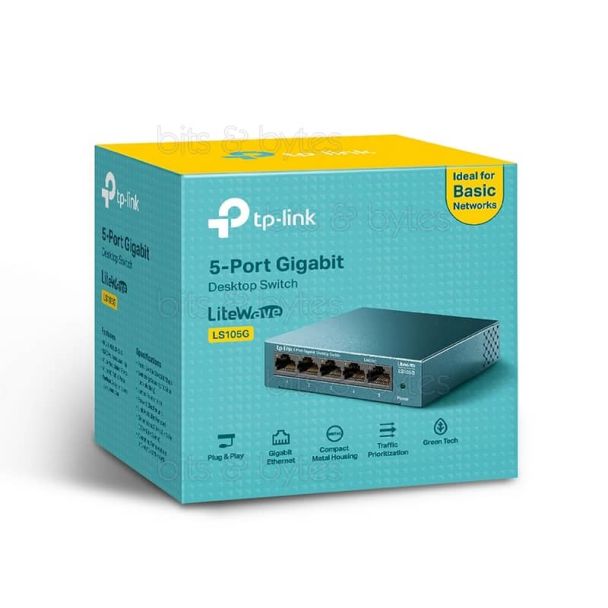 TP-Link LS105G - 5 Port Gigabit Network Ethernet Desktop Switch